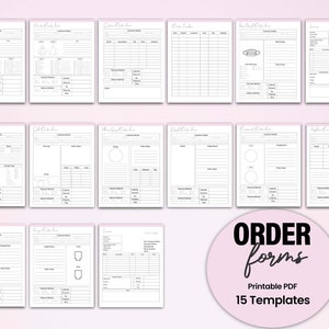 15 Printable Order Forms Bundle, Order Form Template Printable, Printable Small Business Forms, Customer Order Form Printable, Invoice Form