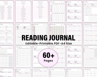 Reading Journal template, Reading journal printable, Reading journal digital, Reading Journal, Book Tracker, Reading Planner, Book Review