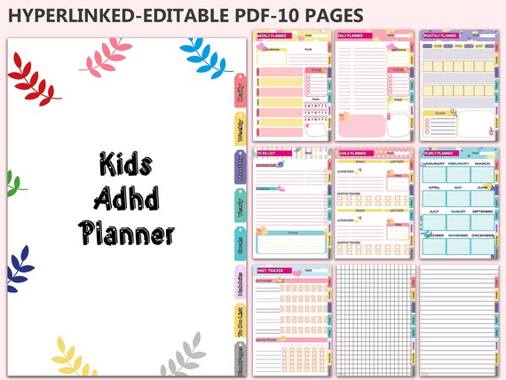 Kids ADHD Planner, ADHD Daily Planner, Adhd Planner Adult, ADHD Planner For Kids, Kids School Planner, Adhd Digital Planner, Adhd Life Plan