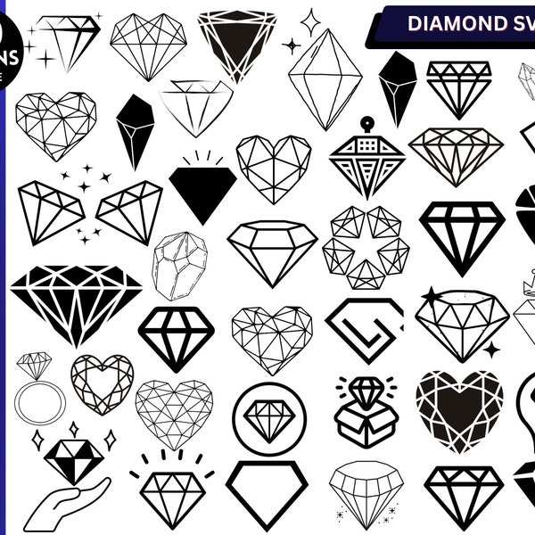 Diamond Svg, Diamond Png, Diamond Clipart, Diamonds Svg, Diamond Dxf, Diamond Vector, Diamond  Svg Bundle, Diamond Svg Cut Files