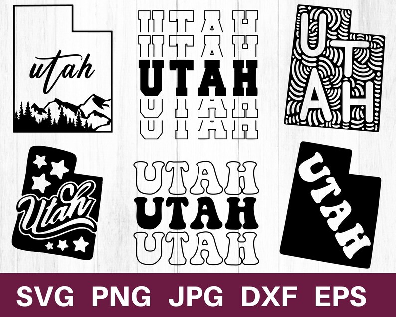 Utah Svg Bundle Utah Png Bundle Utah Dxf Bundle Utah - Etsy