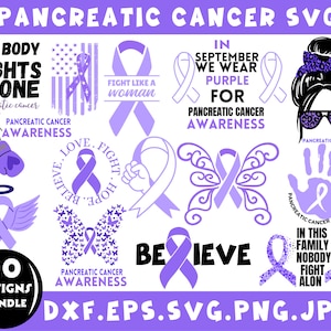 Pancreatic Cancer Svg,Cancer Awareness Svg, Cancer Survivor Svg, Cancer  Ribbon Svg, Pancreatic Cancer Shirt, Digital Download