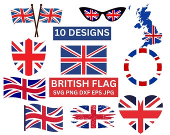 British Flag Svg, British Flag Png, Vector Files, United Kingdom Svg, Flag Svg, Svg Files For Cricut, Silhouette, Distressed Flag Svg