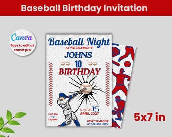 Baseball Birthday Invitation, Birthday Invitation, Baseball, Baseball Birthday, Baseball Birthday Invitation Digital, Invitation Template