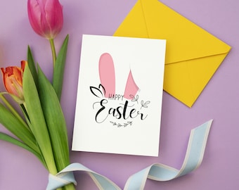 2x Tarjetas de Pascua imprimibles, Tarjeta de felicitación de Feliz Pascua, Tarjetas de Pascua, Imprimibles de Pascua, Tarjetas de felicitación divertidas, Descarga instantánea, Pdf imprimible