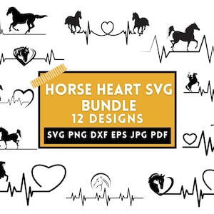 Pferd Herzschlag SVG Bundle,Pferd Herzschlag Png,Svg für Shirts,Pferd Herzschlag SVG,Pferd Herzschlag Clipart, Sublimation,Pferd Silhouette