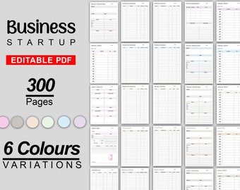 Printable Business Startup, Editable Business Startup Checklist, Business Checklist, Startup Checklist, Finance Planner, Business Planner