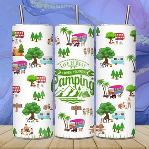Camping Tumbler Png, Camping Tumbler Wrap, Sublimation Tumbler, Tumbler Wrap Png, Personalized Camping  Wrap, Wildlife 20oz Skinny Tumbler
