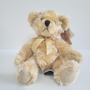 Russ Berrie Teddy Bear Golden Plush | Small Vintage Russ Bears from the Past Collectible Plush Toy with Original Tags