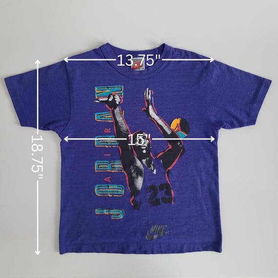 Vintage Nike Air Jordan 8 Aqua Purple Melange T-shirt Size