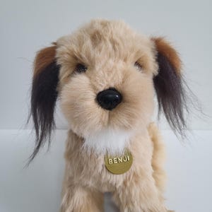 Dakin Benji Dog Stuffie Vintage Shaggy Golden Dog White Stuffed