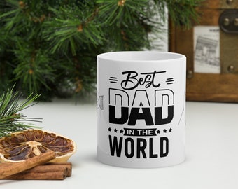 Best Dad White glossy mug