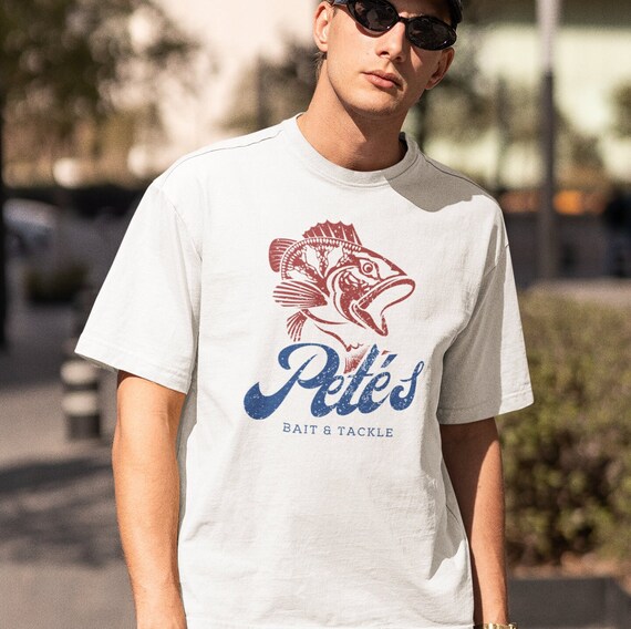 Vintage Fishing Tee Shirt: Classic Angler Design for Outdoors Enthusiasts