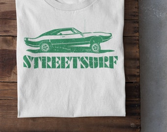 White & Green Vintage Car T Shirt, Vintage T-Shirt, Vintage Car lover Gift