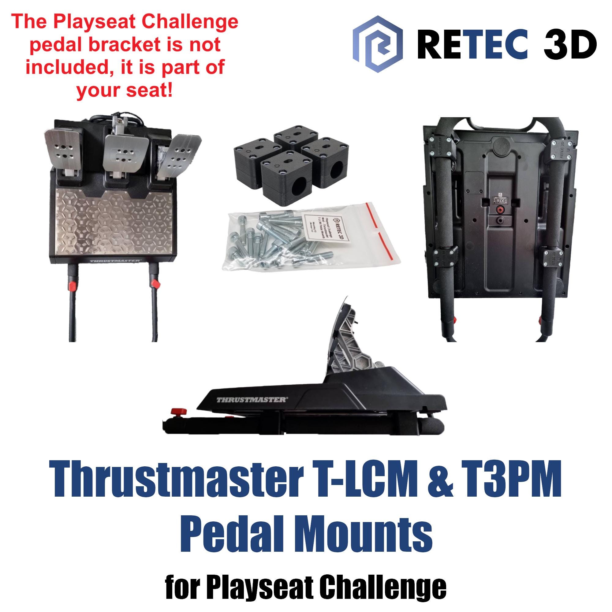 Playseat Challenge Mod - Thrustmaster T-LCM & T3PM Pedal Mounts - Etsy