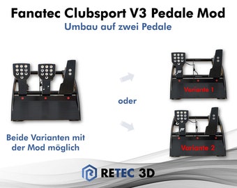 Mod voor Fanatec Clubsport V3-pedalen om te converteren naar twee pedalen