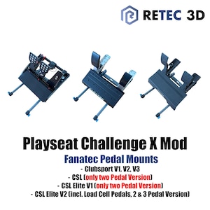 Playseat Challenge X Mod - Fanatec Pedal Mounts Clubsport / CSL / CSL Elite / Load Cell