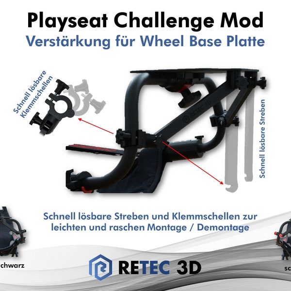 Playseat Challenge Mod - Verstärkung Wheel Base Platte / Reinforcement Wheel Base Plate