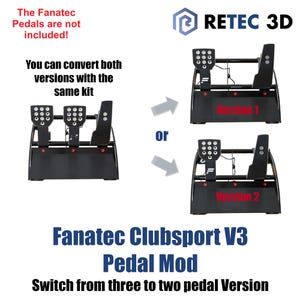 Mod para pedales Fanatec Clubsport V3 para convertirlos en dos pedales