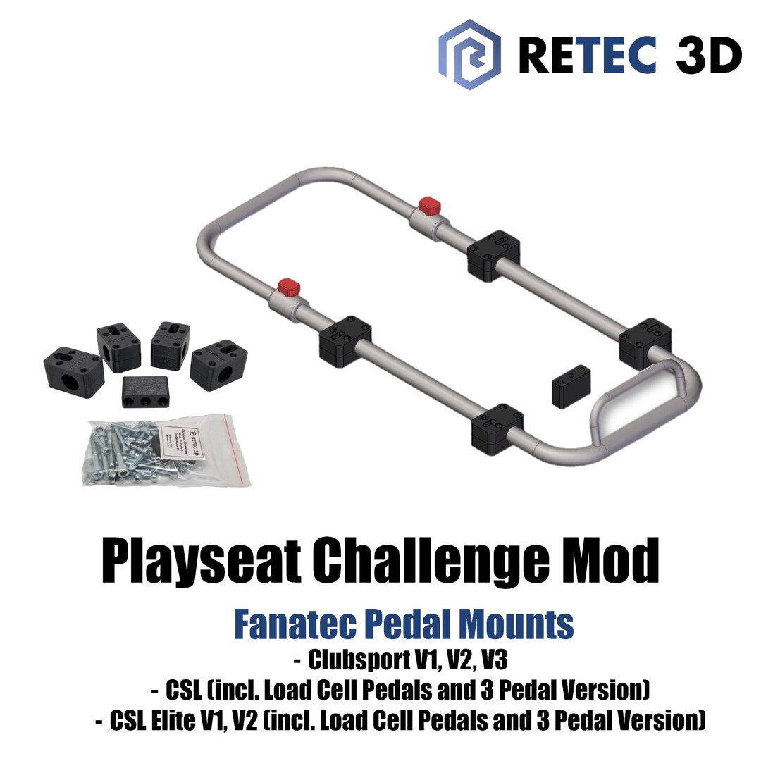 Playseat Challenge Mod - Fanatec Pedal Mounts Clubsport / CSL 