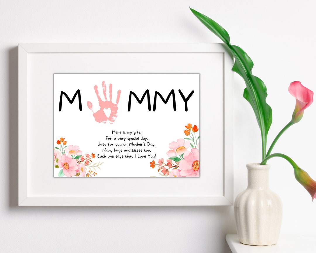 Mothers Day Handprint, Mothers Day Art Print, Mothers Day Handprint