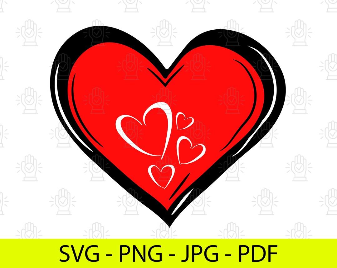 Heart DIGITAL DESIGN DOWNLOAD Svg Png Pdf Jpg Instant Digital Download ...