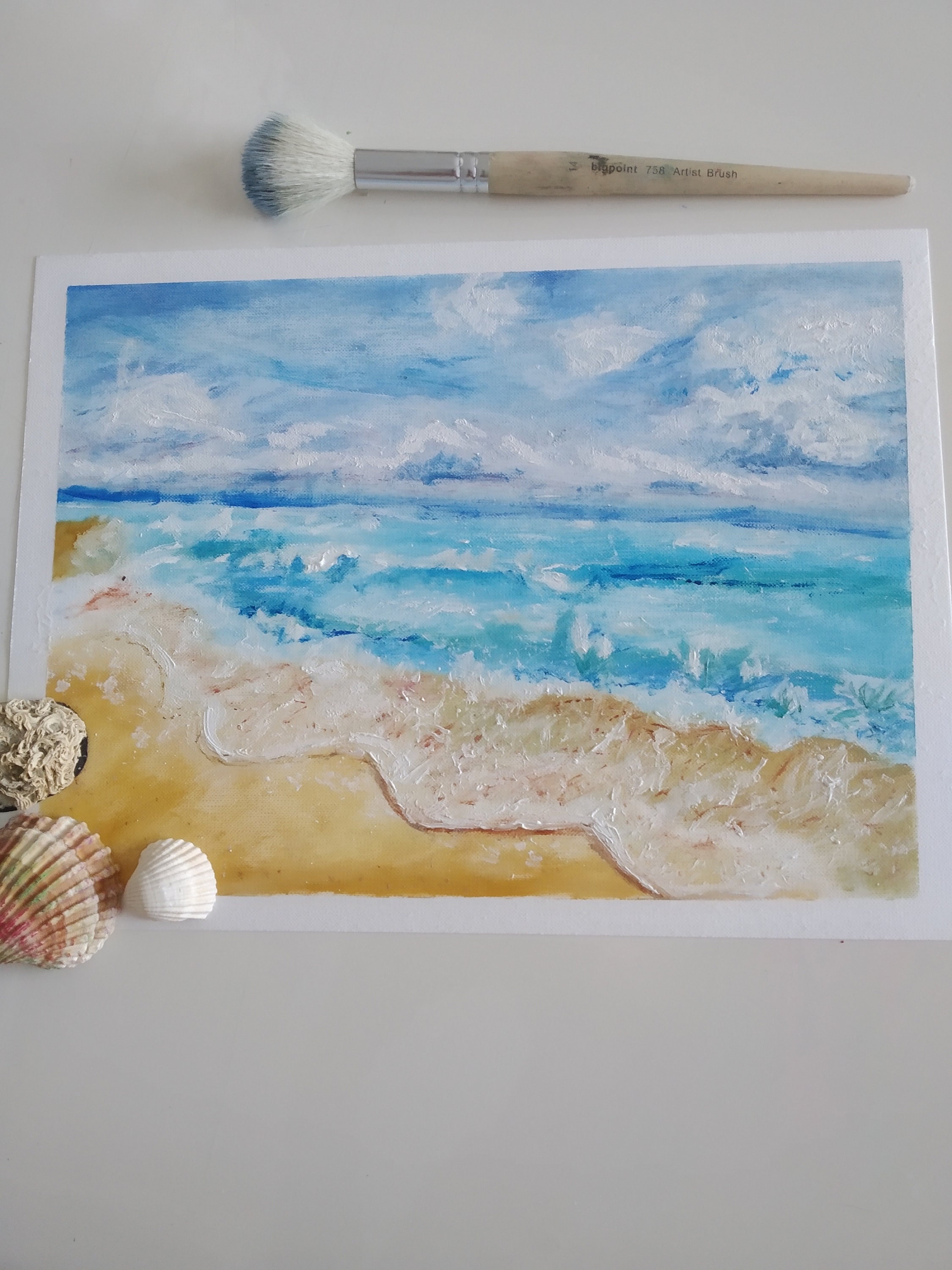 Coastal Landscape, Oil Painting, Original Work, Visual Art
