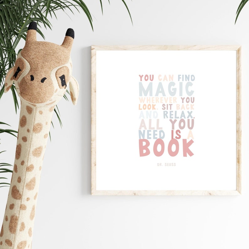 Dr Seuss Wall Art, Dr Seuss Quotes, Nursery Wall Art, Kids Room