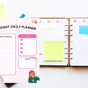 Digitale studentenplanner digitale academische planner notitieboekje college planner klasse notities PDF lesrooster studieplanner klasse taaktracker
