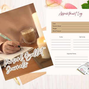 Persoonlijk bullet journal Afdrukbare checklist | Sjabloon voor dagelijkse wekelijkse planner | Direct downloaden medische planner, gezondheids- en welzijnsplanner