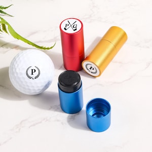 Custom Golf Ball Stamp Box, Personalized Golf Stamps, Gift for Golfer, Golf Ball Marker, Golf Accessories, Gifts For Men, Gift for Golfer