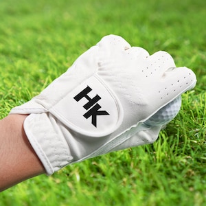 Golfhandschuh personalisiert mit Namen oder Initialen Leder Golfhandschuh Golf Zubehör Golf Liebhaber Geschenk