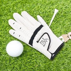 Personalisierter Leder Golfhandschuh, Benutzerdefinierte Monogramm Golfer Geschenk, Linkshänder Golfhandschuh, Geschenk für Ehemann, Geschenk für Golfliebhaber