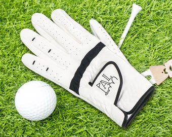 Personalisierter Leder Golfhandschuh, Benutzerdefinierte Monogramm Golfer Geschenk, Linkshänder Golfhandschuh, Geschenk für Ehemann, Geschenk für Golfliebhaber