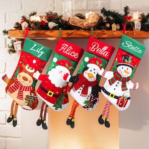 2024 Embroidered Christmas Stocking,Knitted Stockings With Name,Personalized Family Christmas Stockings,Holiday Stockings,Christmas Gifts
