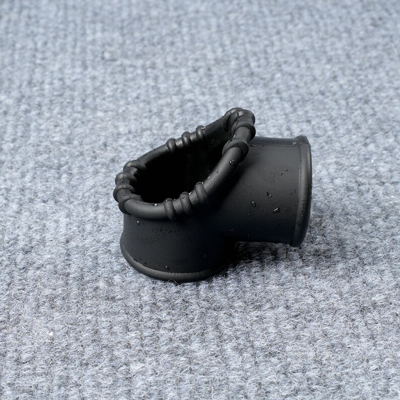 Anneaux Sport Hommes XaiYimee - Double Bague Silicone Extensible Noir/Blanc | Cockring Training