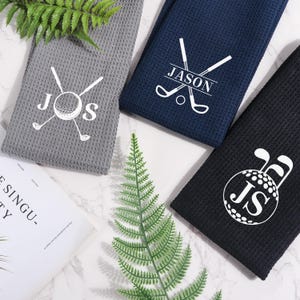 Asciugamano da golf personalizzato Asciugamano da golf ricamato Asciugamano da golf personalizzato Asciugamano da golf con monogramma Asciugamano da golf personalizzato