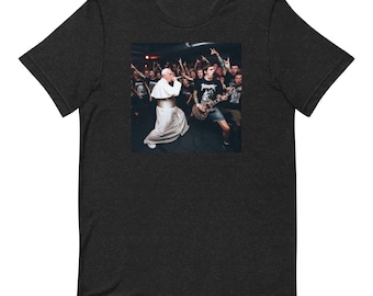 Pope Metal Fan regalo mosh pit concerto musica heavy metal divertente maglietta unisex