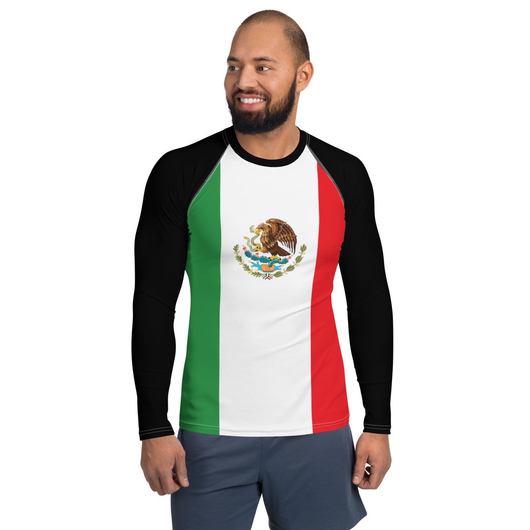 Mexico Jiu Jitsu Men's Rash Guard Funny Rash Guard for Men Bjj Rash