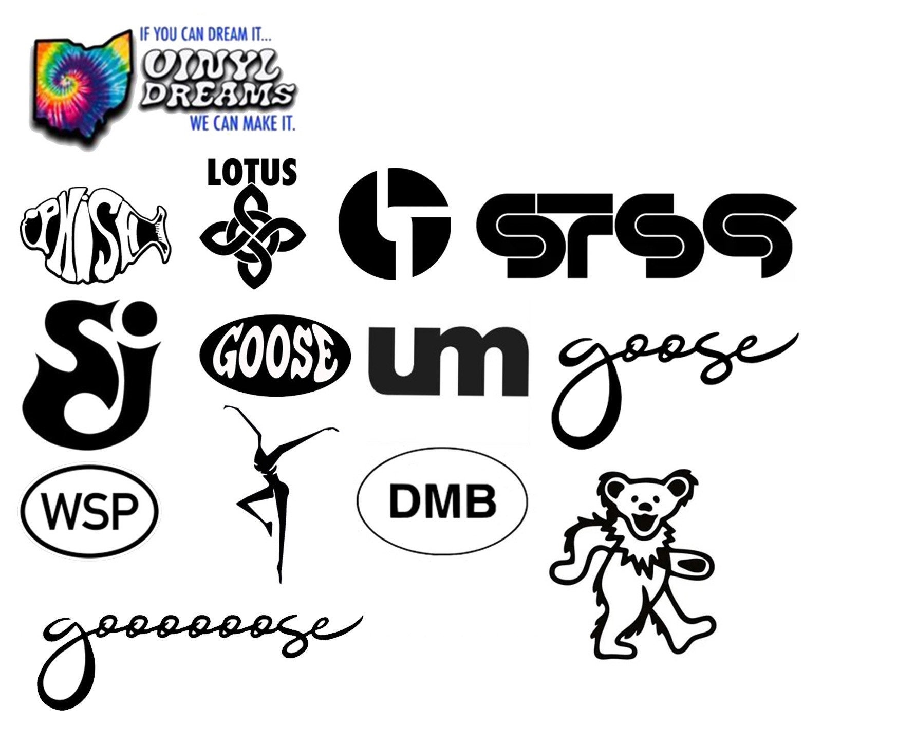 Jam Band Rock Band Decal Goose Dead ANY BAND Any Logo Any Etsy