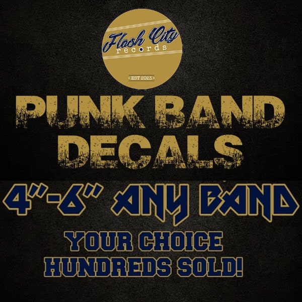 Punk Rock Band decals - YOU PICK any band any logo rock band decals window decals Punk band metal band