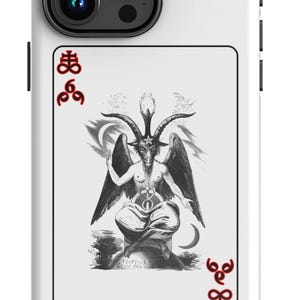 Devil Lucifer Baphomet Satan Heavy Metal speelkaarten stevige hoes voor iPhone®