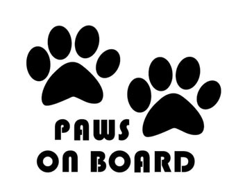 Paws on Board - Dog sticker