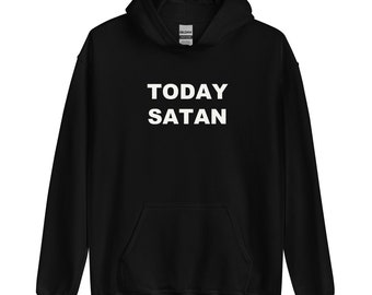Oggi Felpa con cappuccio da concerto di Satan Lucifer Baphomet divertente diavolo heavy metal rock band