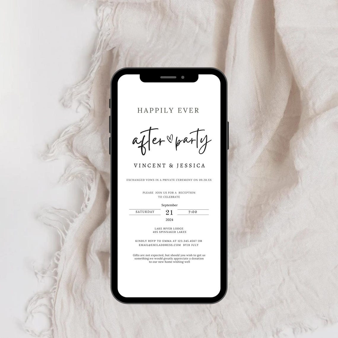 Rec Invitation Electronic Wedding Reception Invitation Template, Modern Reception ...