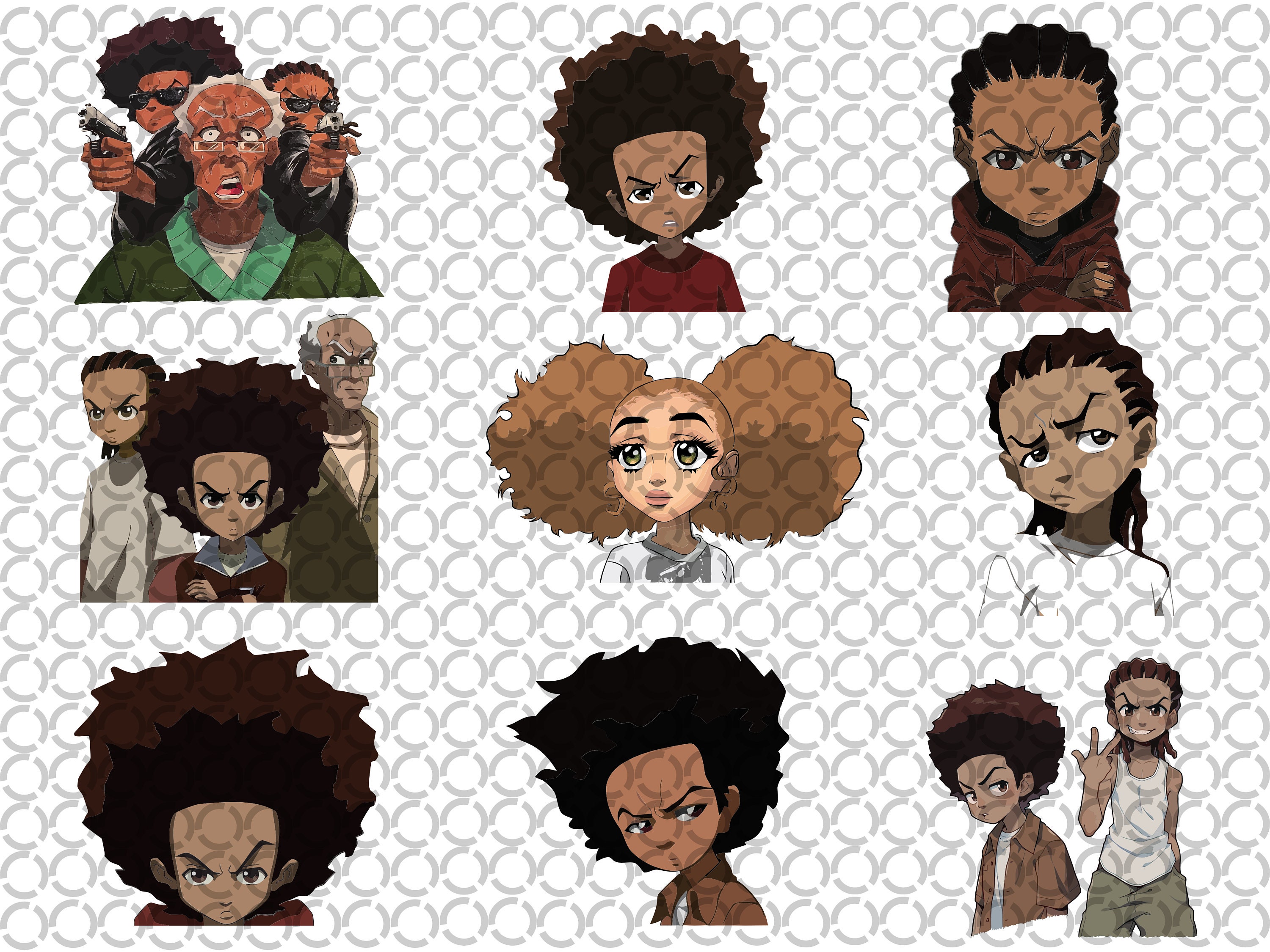 Boondocks SVG PNG PDF Layered Cut File Svg Digital Cut File Etsy UK