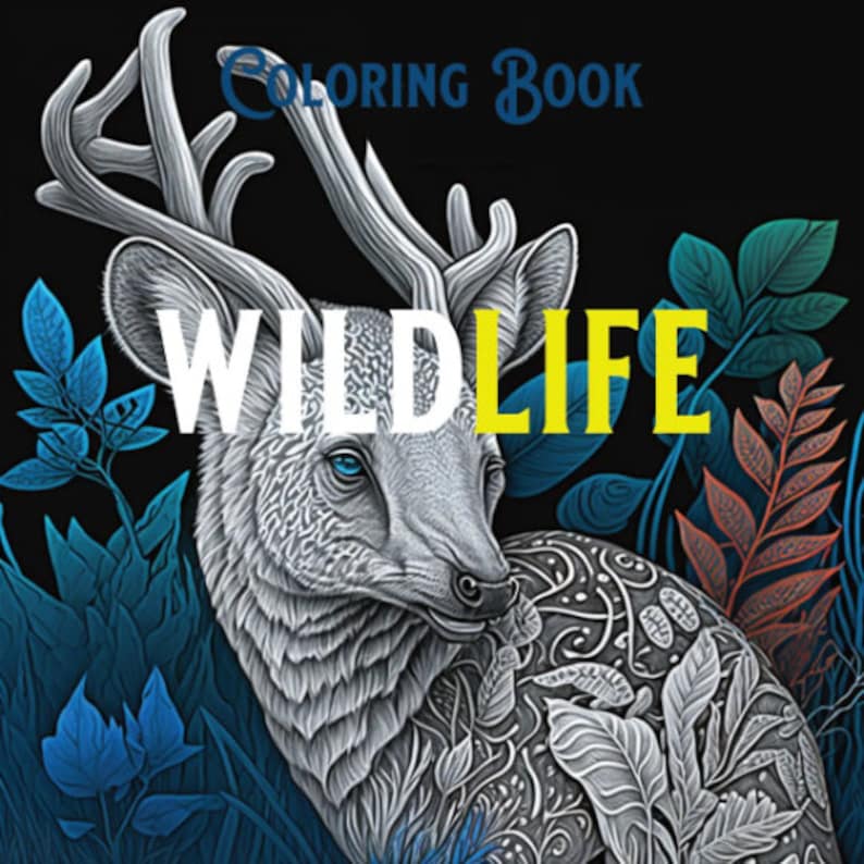 Printable Wildlife Coloring Book PDF Format | 24 Pages of Adorable ...