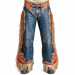 Hand Tooled Leather Show Chaps Custom Rodeo Queen Fringe Chaps Floral Inlay Cowgirl Costume Blue Red Western Performance Gift