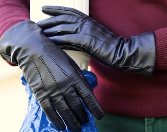 Tilly Womens Cashmere Lined Leather Gloves Winter Warm Driving Gloves Warm Driving Gloves Soft Leather Gloves Ladies Leather Gloves