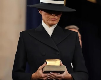 Cappello da inaugurazione ispirato a Melania Trump, moda formale da donna